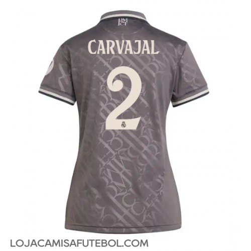 Camisa de Futebol Real Madrid Daniel Carvajal #2 Equipamento Alternativo Mulheres 2024-25 Manga Curta